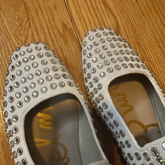 Sam Edelman White Studded Ballet Flats - Picture 3 of 9